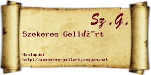Szekeres Gellért névjegykártya